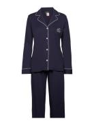 Lrl Hammond Knit Collar Pj Set Pyjamas Navy Lauren Ralph Lauren Homewe...