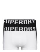 Trunk Dual Logo Double Pack Boksershorts White Superdry