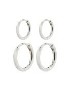 Ariella Recycled Hoop Earrings 2-In-1 Set Accessories Jewellery Earrin...