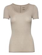 Shirt 1/2 Topp Beige Schiesser