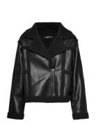 Cami Sherling Jacket Skinnjakke Skinnjakke Black Gina Tricot