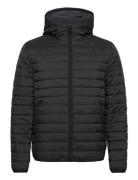 Quilted Crinkle Jacket Hood Fôret Jakke Black Calvin Klein