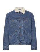 124Mj Sherpa Dongerijakke Denimjakke Blue Wrangler