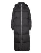 Modern Waisted Hdd Puffer Maxi Fôret Kåpe Black Tommy Hilfiger