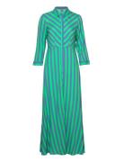 Yassavanna Long Shirt Dress S. Noos Maxikjole Festkjole Blue YAS