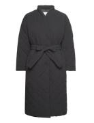 Naria Padded Wrap Coat Fôret Kåpe Black Minus