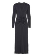 Melanie Drape Dress Maxikjole Festkjole Black Notes Du Nord