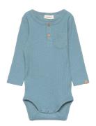 Nbmrajo Ls Slim Body Sep Lil Bodies Long-sleeved Blue Lil'Atelier