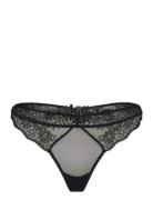 Secrete Lace Thong Stringtruse Undertøy Black Etam