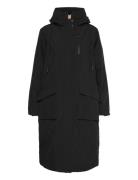 B. Coastline Coat Outerwear Heavy Fôret Kåpe Black Brandtex