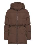 Mid Length Down Jacket Fôret Jakke Brown GANT