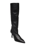 Geo Stiletto Knee Boot 70 Høye Støvletter Black Calvin Klein