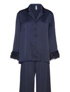 Pyjama Feather Cuffs Pyjamas Navy Lindex