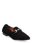 Biatracey Loafer Sneffle Suede Mokasiner Lave Sko Black Bianco