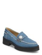 Meggie Loafer Mokasiner Lave Sko Blue Steve Madden