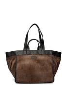 Gingham Lily Bag Shopper Veske Brown Becksöndergaard