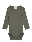 Nbmthor Ls Slim Body Lil Bodies Long-sleeved Green Lil'Atelier