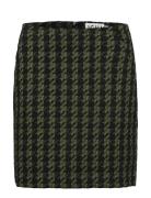 Ihkate Houndstooth Sk Kort Skjørt Green ICHI