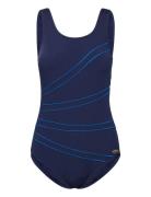 Swimsuit Keira Badedrakt Badetøy Navy Damella Of Sweden