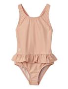 Amara Stripe Swimsuit Badedrakt Badetøy Pink Liewood