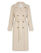 Parkmd Jacket Trench Coat Kåpe Cream Modström