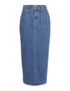 Objthylane Long Denim Skirt 131 Div Blyantskjørt Skjørt Blue Object