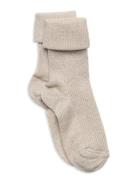 Ida Glitter Socks Sokker Strømper Beige Mp Denmark