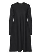 Cecilie Long Merino Dress Knelang Kjole Black Ella&il