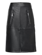 Vipen Hw Coated Skirt Knelangt Skjørt Black Vila