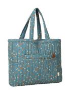 Quilted Tote Bag - Cobblest Tote Veske Blue Fabelab