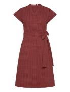 Edenaiw Wrap Dress Knelang Kjole Burgundy InWear