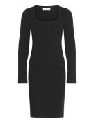 Heavy Knit Dresses Knelang Kjole Black Marc O'Polo