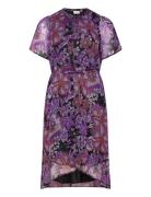 Carhowdy Life 2/4 Knee Dress Aop Knelang Kjole Purple ONLY Carmakoma