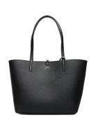 Faux-Leather Reversible Tote Bag Shopper Veske Black Lauren Ralph Laur...