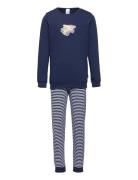 Boys Pyjama Long Pyjamas Sett Navy Schiesser