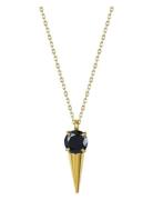 Crystal Spike Necklace Black/Gold Accessories Jewellery Necklaces Dain...