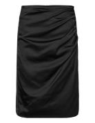 Zilkyiw Drape Skirt Knelangt Skjørt Black InWear