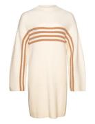 Carkatia Ls Stripe Mockneck Dress Knt Knelang Kjole Cream ONLY Carmako...