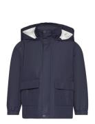 Hooded Water-Repellent Parka Parkas Jakke Navy Mango