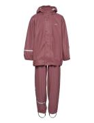 Basic Rainwear Suit -Solid Outerwear Rainwear Rainwear Sets Brown CeLa...