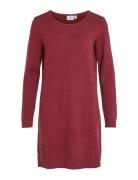 Viril L/S Knit Dress - Noos Knelang Kjole Red Vila