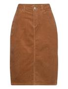 Skirts Woven Knelangt Skjørt Brown Esprit Casual