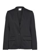 Capri Blazer Without Collar Blazers Single Breasted Blazers Black Tama...