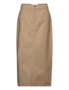 Thears Skirt Langt Skjørt Beige Résumé