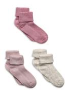 Baby Sock Rib Socks & Tights Baby Socks Pink Minymo