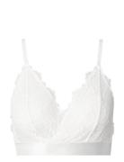 Blanche Lined Bralette Lingerie Bras & Tops Soft Bras Bralette White U...