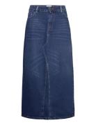 Rory Denim Skirt Langt Skjørt Blue Noella