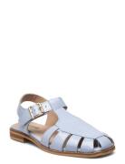 Sandals - Flat - Closed Toe - Op Flate Sandaler Blue ANGULUS