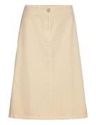 Woven Skirts Knelangt Skjørt Beige Marc O'Polo