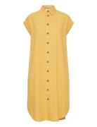 Byfalakka Ss Shirt Dress - Light Wo Knelang Kjole Yellow B.young